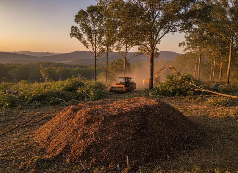 Land Clearing performed by Bendigo Arborist in the Bendigo